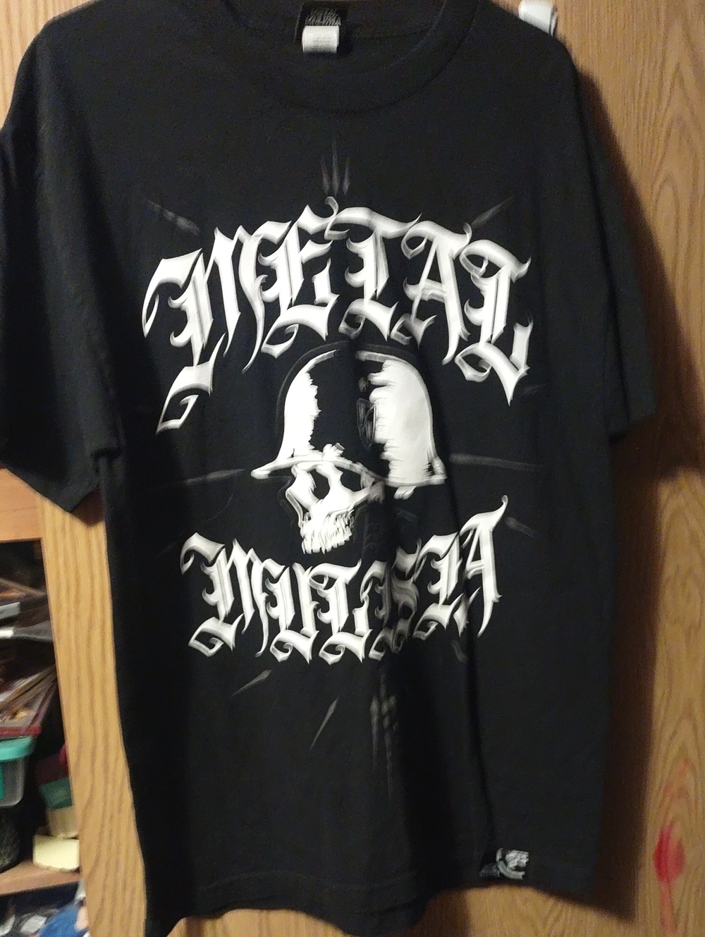 Metal Mulisha Black T-Shirt with White Skull Graphic